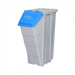 施達 4色分類回收箱 藍色蓋 (廢紙) 50L